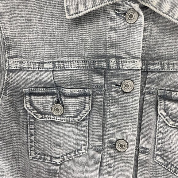 VINCE Cropped Washed Jean Coat Jacket Luxury Contemporary sz XS - Picture 6 of 6
